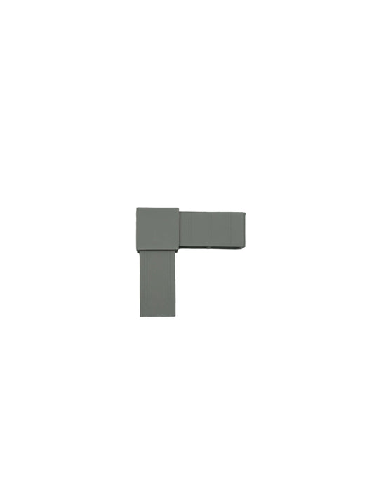 L-Verbinder für 25x25x2,0 mm Vierkantrohre aus glasfaserverstärktem Kunststoff.