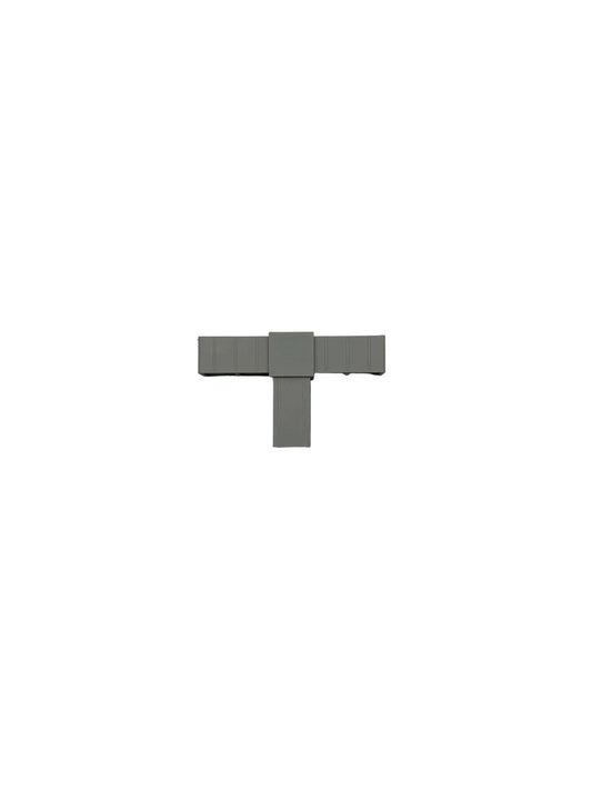 T-Verbinder 25x25x2,0 mm aus glasfaserverstärktem Kunststoff für den Volierenbau.