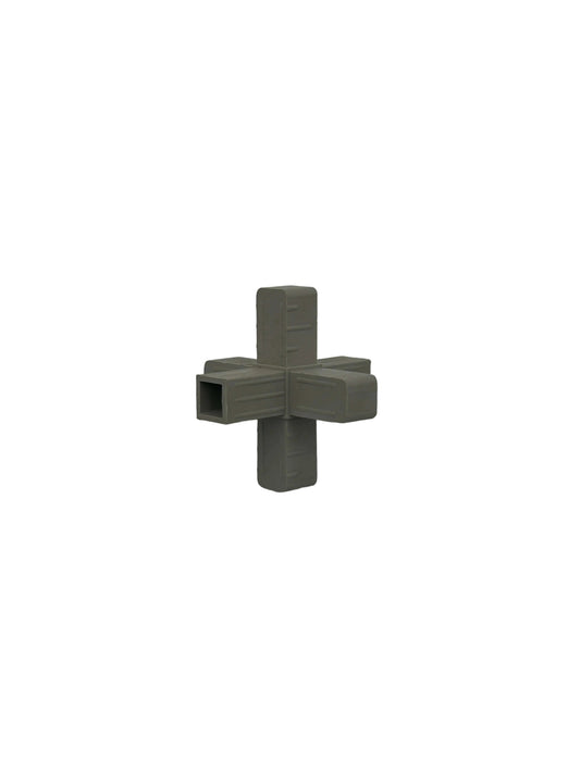 5-Wege-Kreuzverbinder 20x20x1,5 mm aus glasfaserverstärktem Kunststoff.