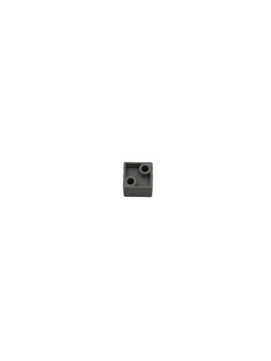 Blockverbinder für 25x25x2,0 mm Vierkantrohre aus glasfaserverstärktem Kunststoff.