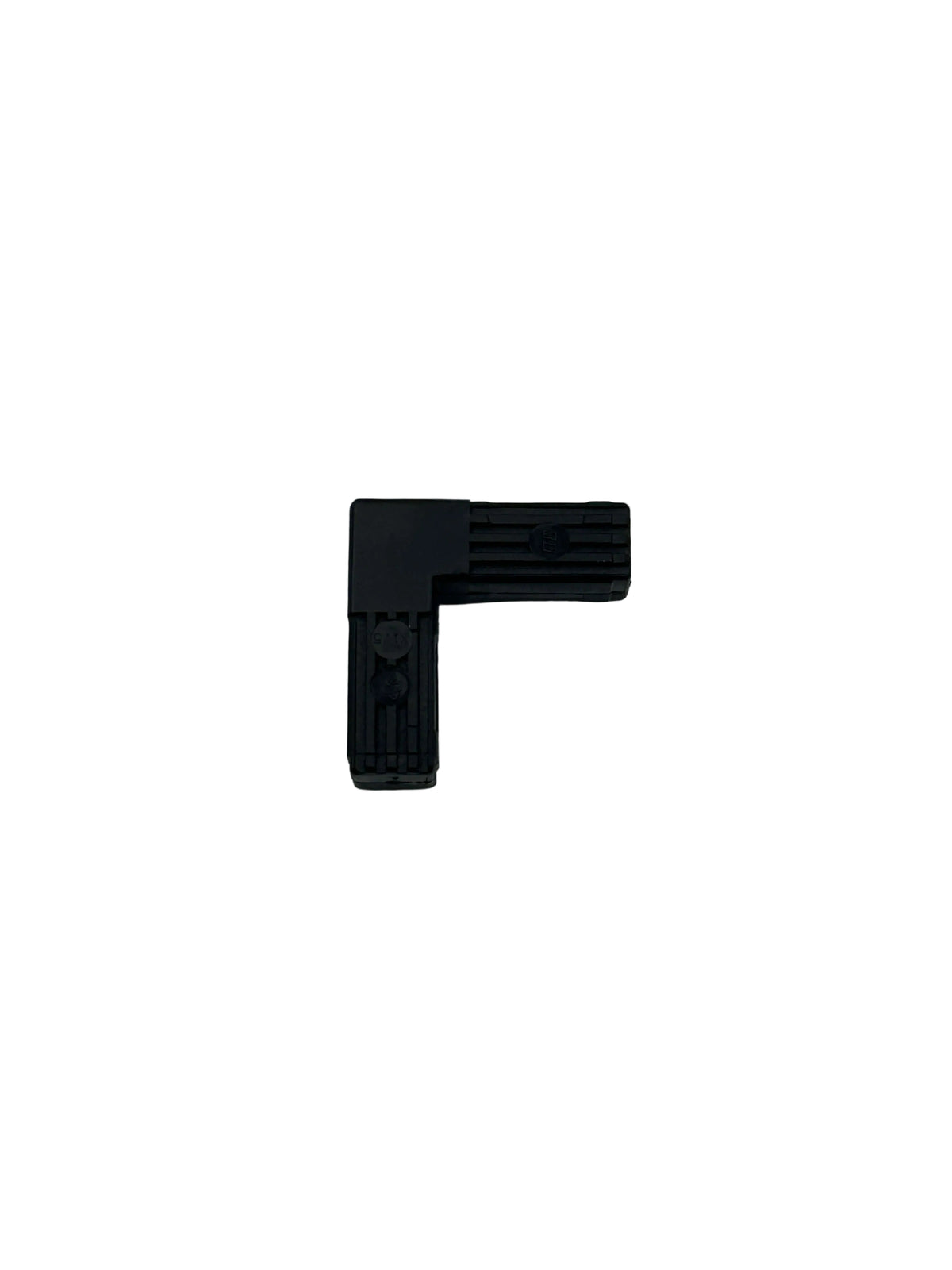L-Verbinder für 20x20x1,5 mm Profile mit Stahlkern für unsichtbare Verbindungen.