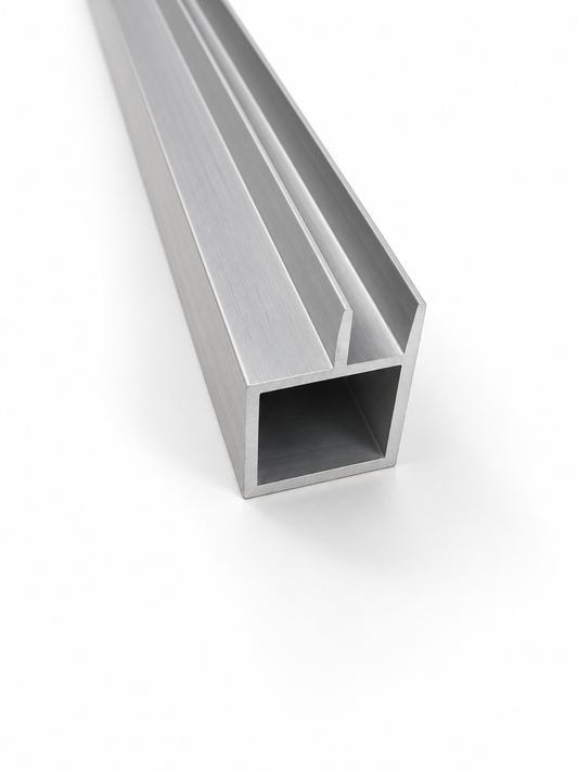 Aluminium Vierkantrohr 20x20x1,5 mm mit 6,5 mm Nut für Vorsatzgitter – ca. 100 cm / ca. 200 cm
