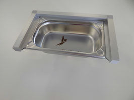 Edelstahlwanne zum herausziehen klein Wandmontage